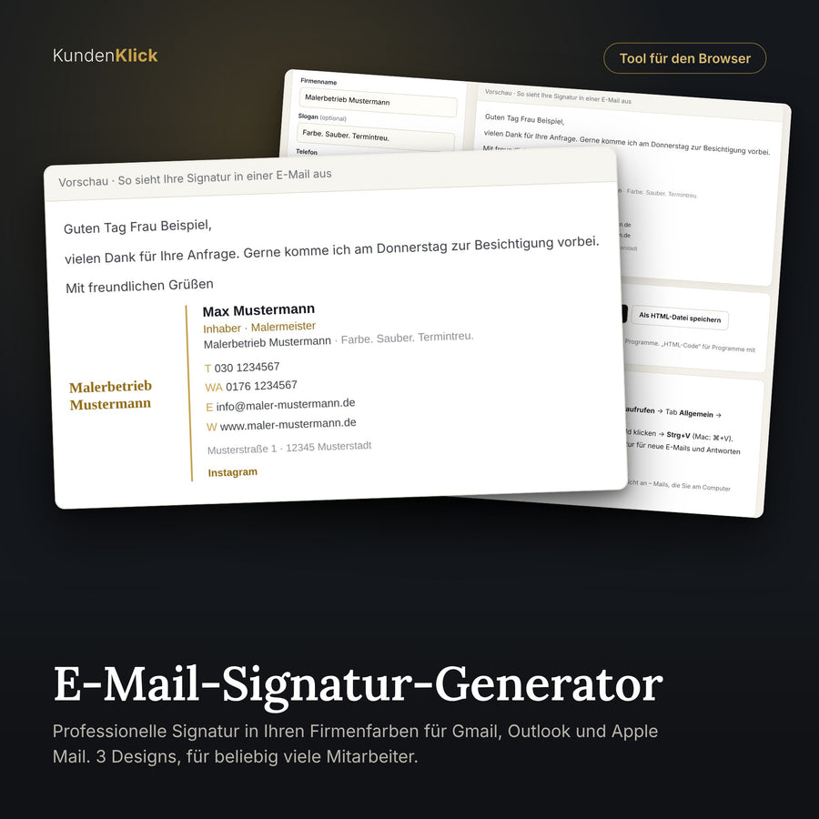 KundenKlick – E-Mail-Signatur-Generator